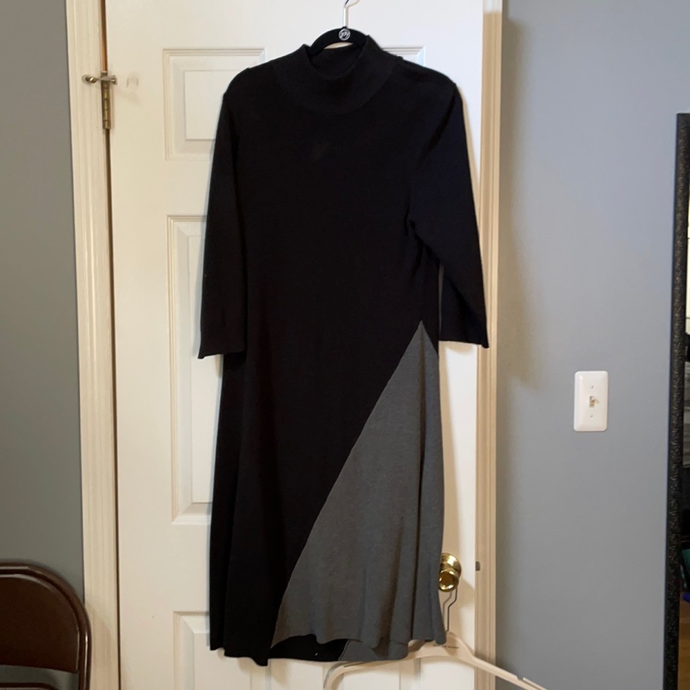 Calvin Klein sweater dress with gray side detail
